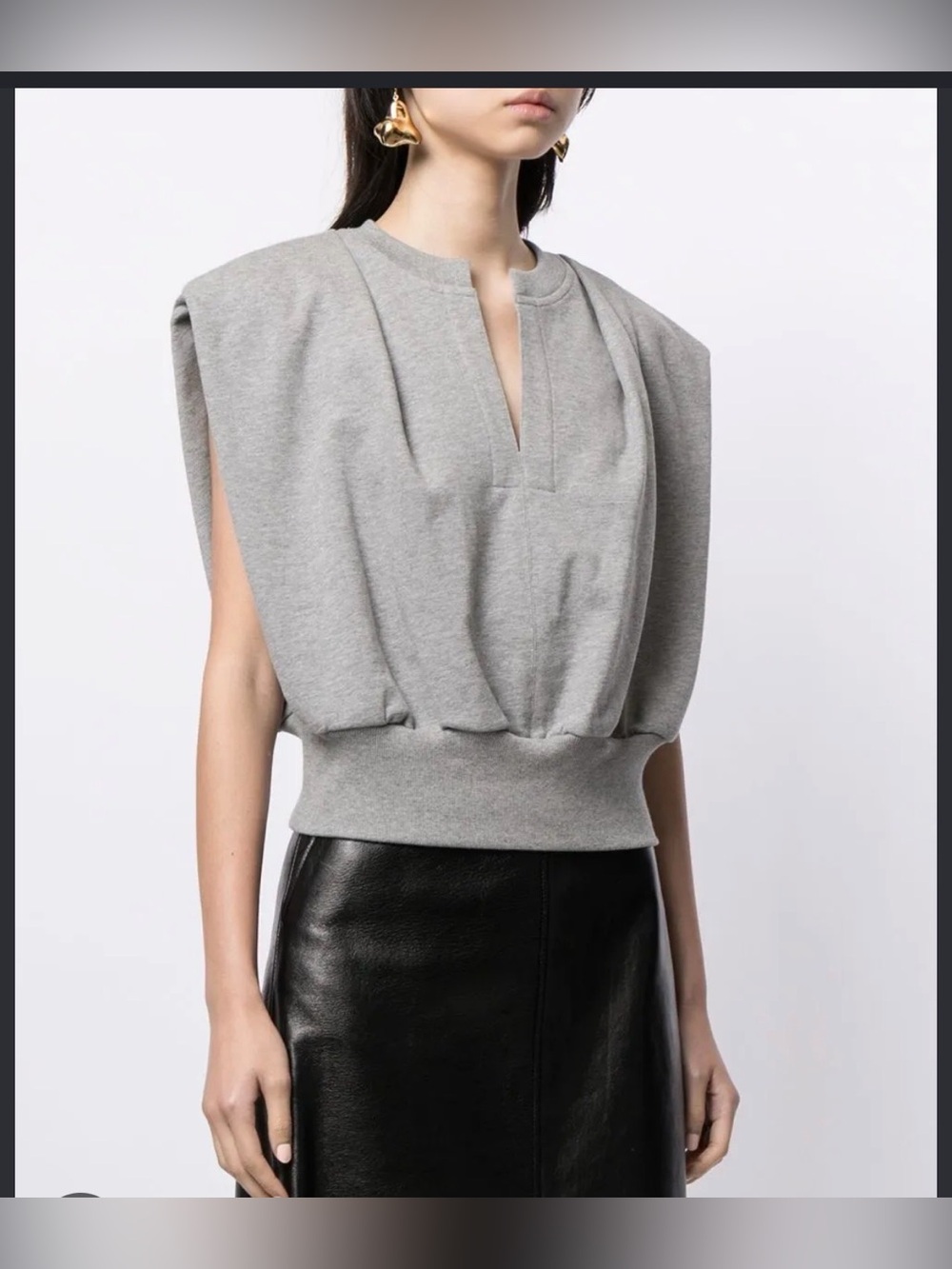 3.1 Phillip Lim Gray French Terry Top